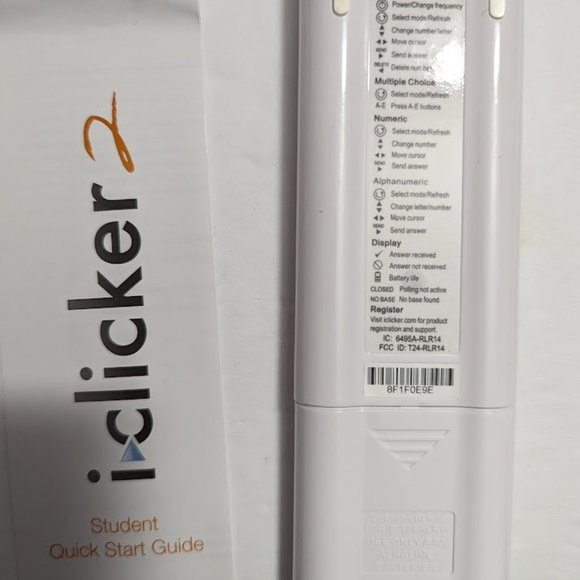 iClicker 2 Student Remote Classroom Response White With Batteries - Picture 4 of 4